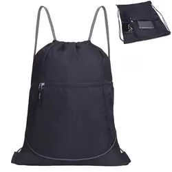 Gymbag Large Drawstring Sack Pack Sports Backpack String Bag Cinch Sack Custom Waterproof Polyester Unisex Soft Handle