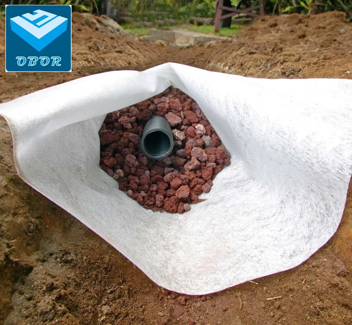 100GSM 200GSM 250GSM 300GSM 400GSM 600GSM 800GSM non woven polyester geotextile  fabric for retaining wall