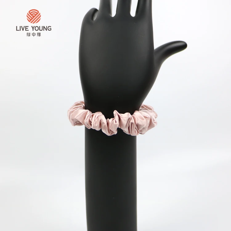  Шелковый атласный шарф для волос Scrunchies с логотипом фабричная оптовая продажа на заказ 100% шелк тутового