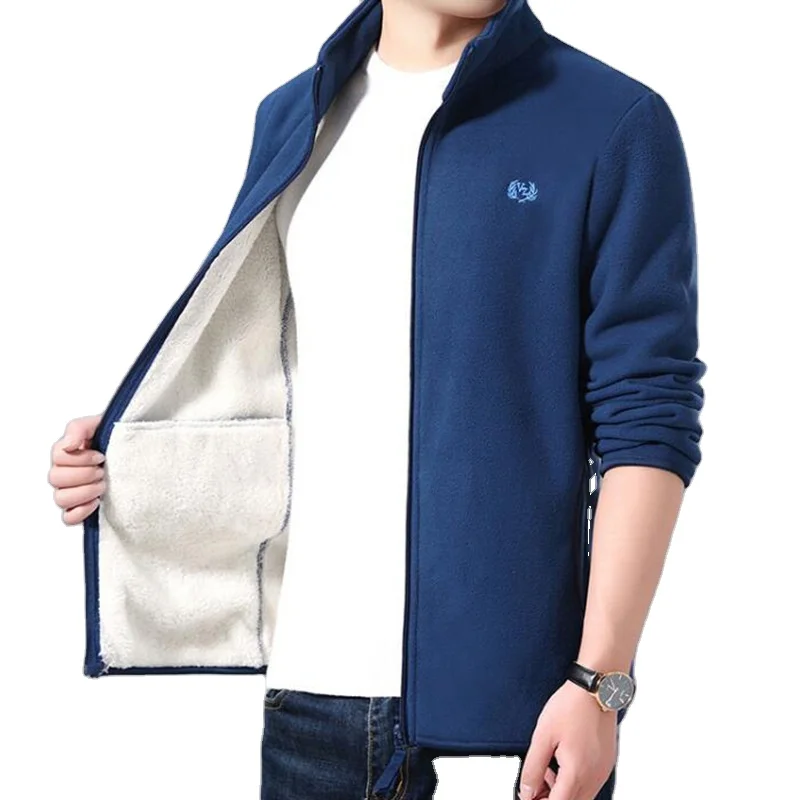 Customized Warm Comfortable zip Sherpa Jacket Winter Polyester Custom Winter Fleece Jacket Men sports winter jacket
