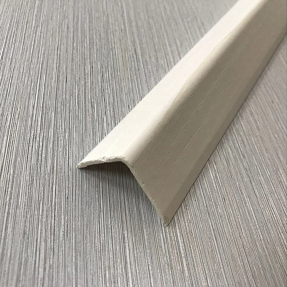 Wood Effect Plastic Pvc 25x25mm Rigid Angle Cover Trim For Wall Panels
