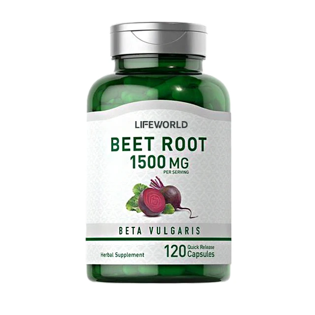 Lifeworld oem white beet root extract super juice powder 500mg organic beet root capsules