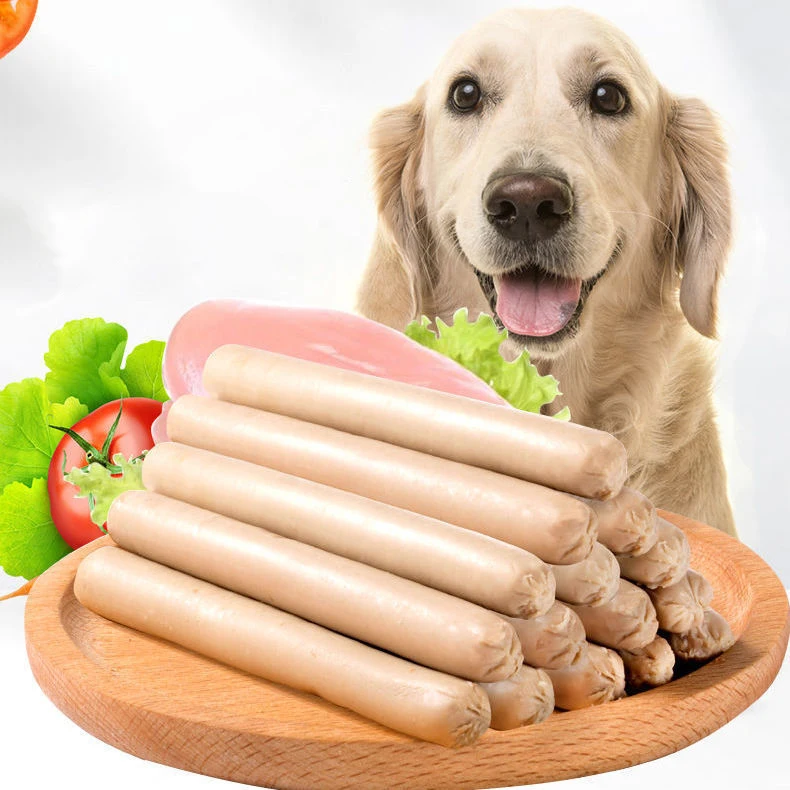 Factory Wholesale dog pet food ham sausage pet snacks natural pet treats sausage for dog cat ready to eat sausage