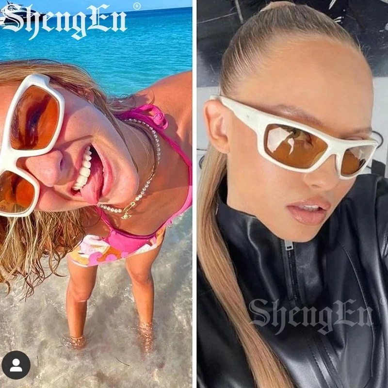 13068 Hot 2023 Fashion Quicksilver Y2K Women Retro Square Sunglasses Men Sports Shades