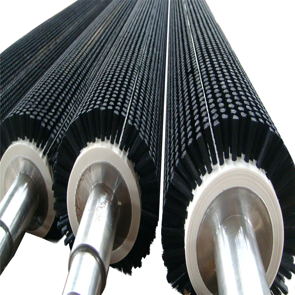 China Green PP Body of  Black Nylon Stainless Steel Industrial Brush
