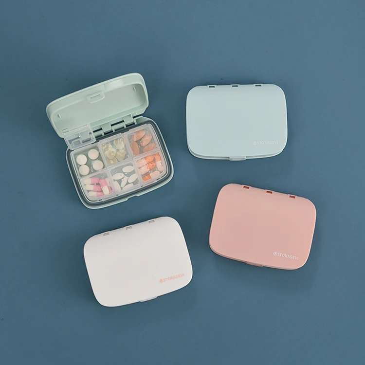 4/6 Grid Compartment Travel Portable Tablet Dispenser Organizer Case Sealed Pill Medicine Box Storage for Sale