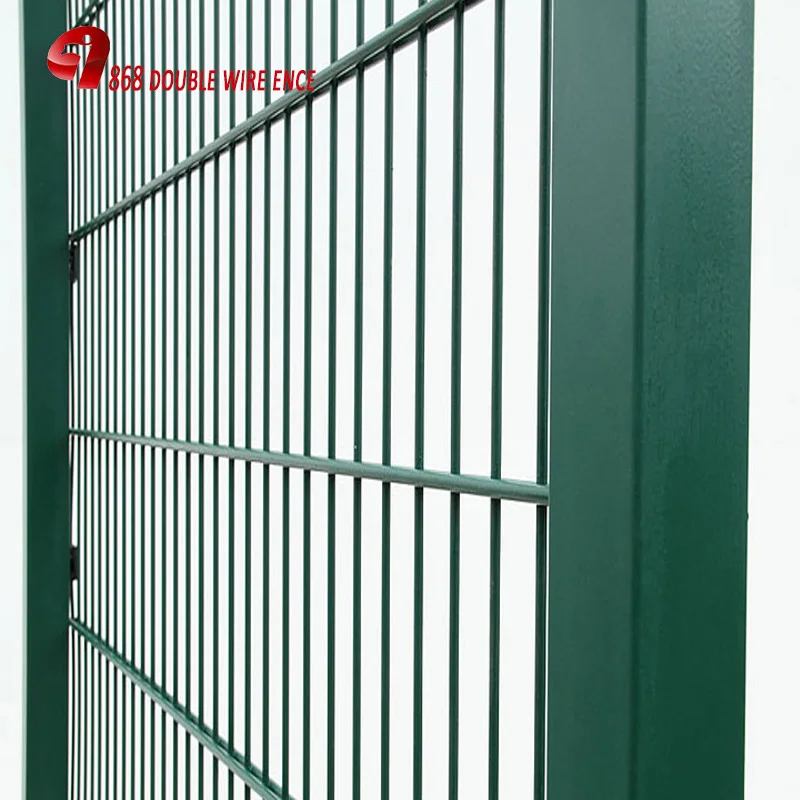 Double Wire Fence 656 868 Galvanized Welded Mesh 2D Fence Panels
