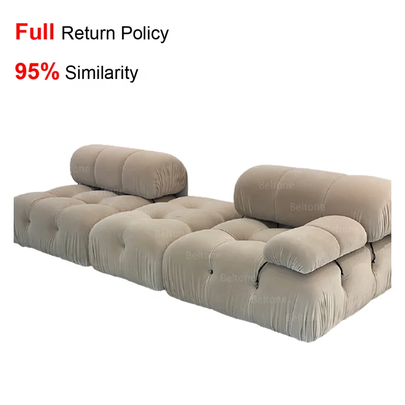 
Modern luxury chesterfield couch mario bellini camaleonda sectional solid wood sofa set 