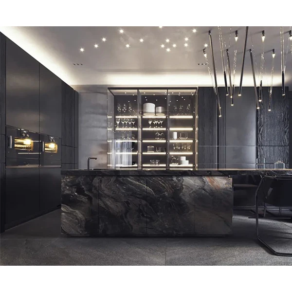 New Model Cabinet European Style Kitchen Made in China Modern 3D Design Graphic Lazy Susan Storage Drawer SLIDE