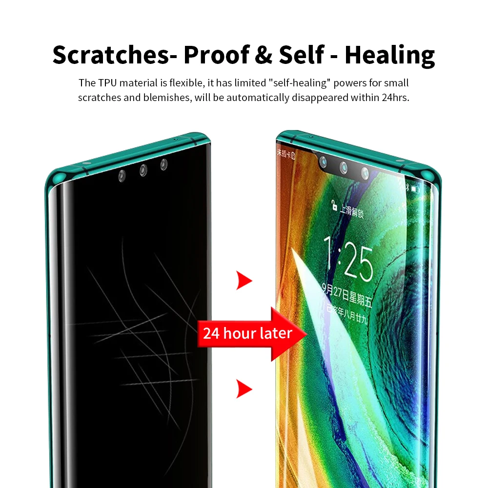 Hydrogel Film Full Coverage Privacy Screen Protector Compatible with iPhone 12