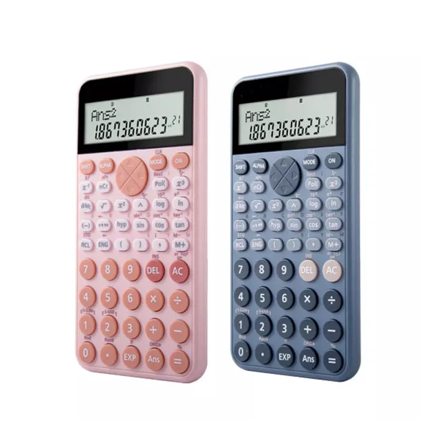 Best selling pink scientific calculator coin battery multifunction 10 digits students scientific electronic calculator