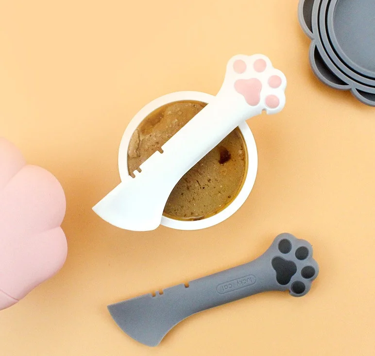Multifunctional pet cans cat spoons bottle openers puppy feeding cats and dogs accessories feeders spatulas pet tableware