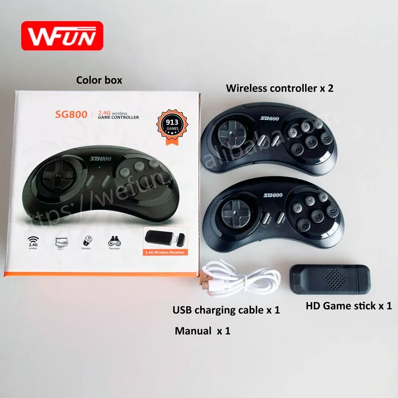 Hot SG800 4K HD Game Stick Built in 913 Games Video Game Console Mini Consola SG800 TV Consolas De Juegos For Sega Retro