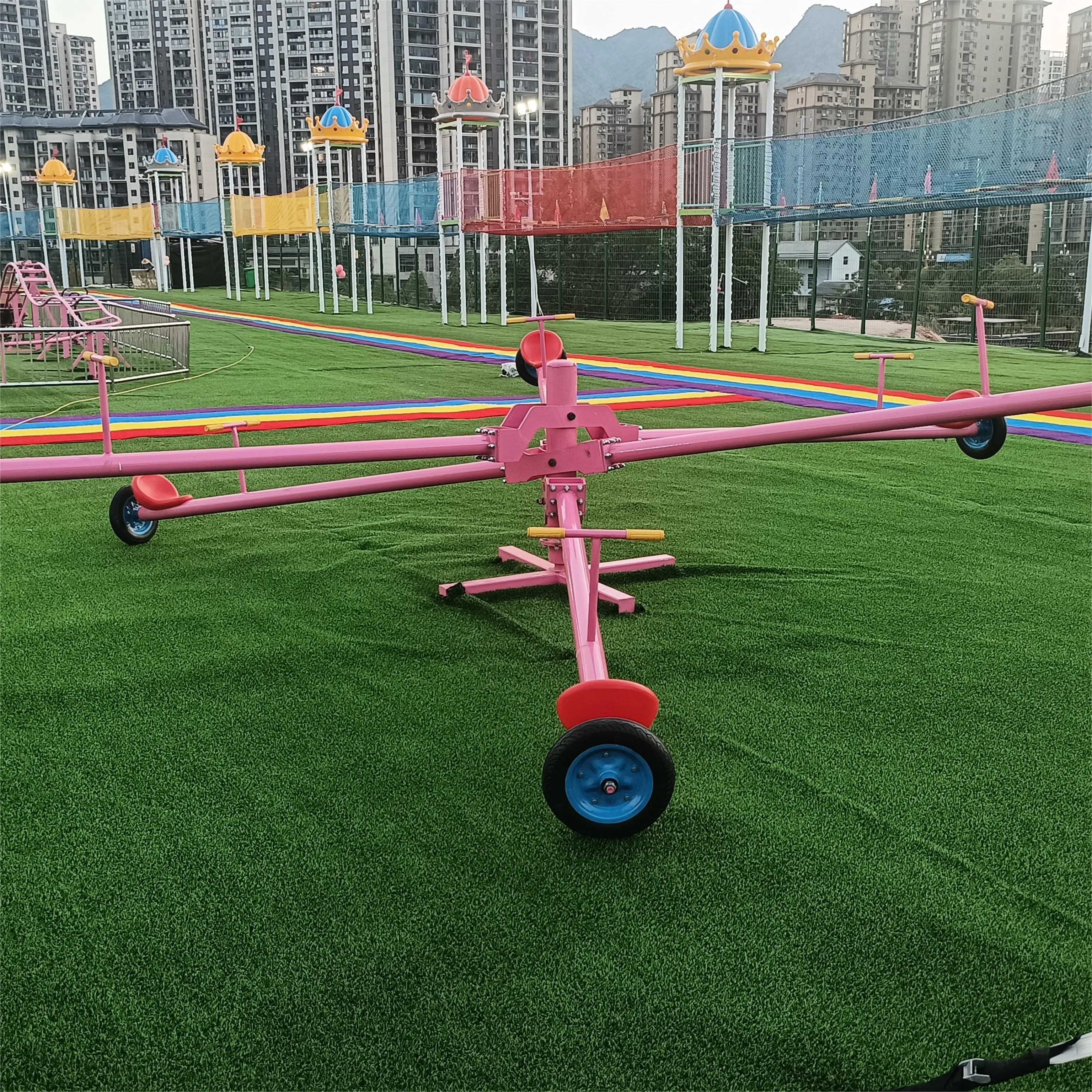 china factory cheap patio swings  seesaw outdoors play ground kids slides and swing play
