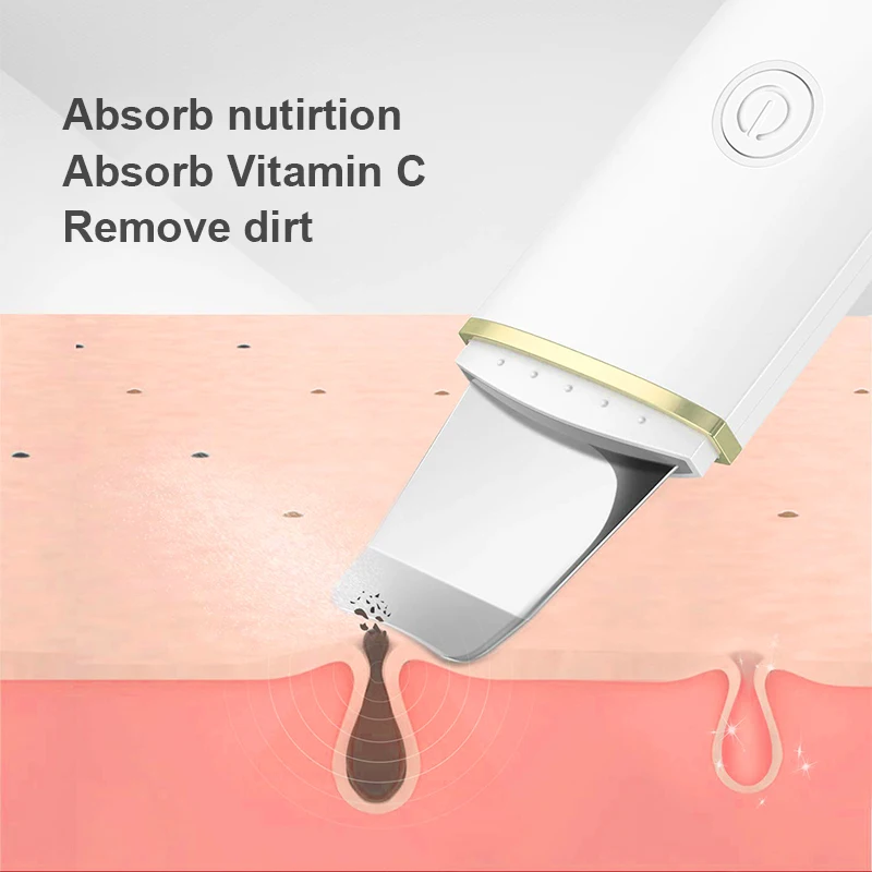ultrasonic skin scrubber  spatula peeling blackhead remover deep face cleaning deep face cleaning machine