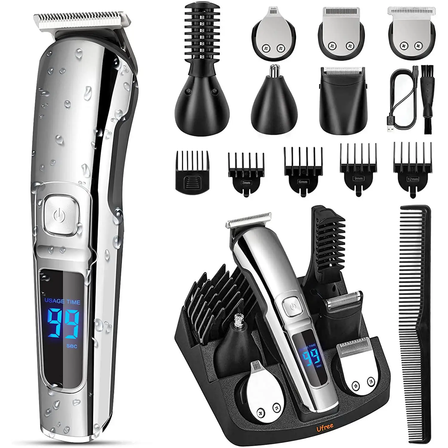 Hot Sales Multi-function Hair Clippers Household Full Set Waterproof Haircut Tools Nose Electric Hair Trimmer