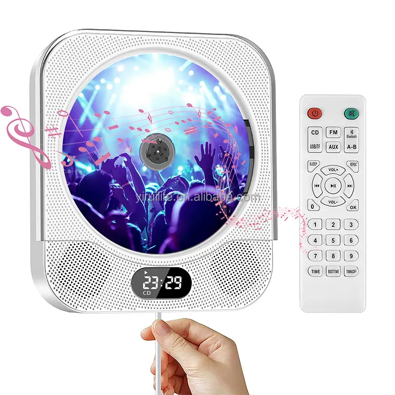 2023 portable FM radio and alarm clock, portable CD Player