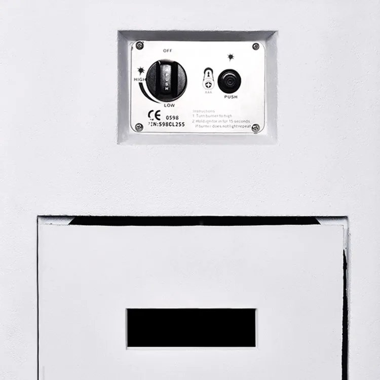 Outdoor propane fire pit dining table patio set