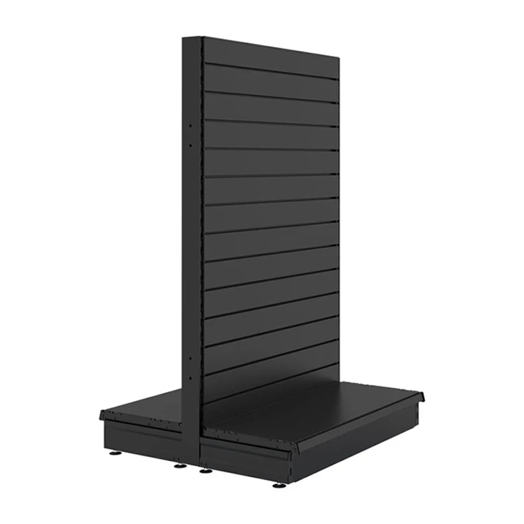 Double-sided Slatwall Display Rack With Hooks