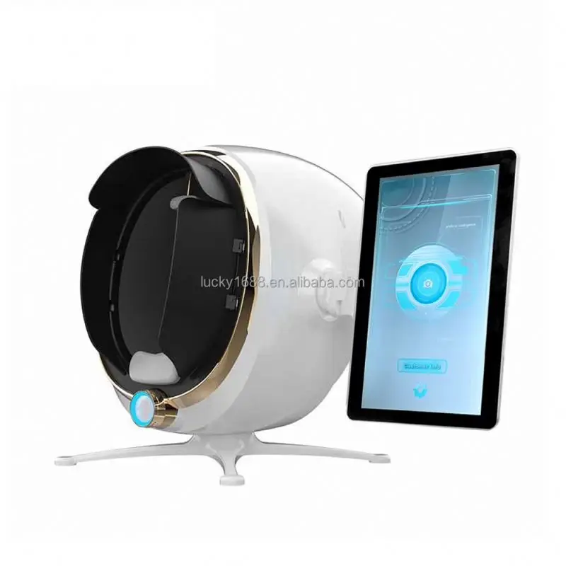 8 spectrum skin analysis smart mirror wood lamp face scanner uv 3D skin analyzer machine