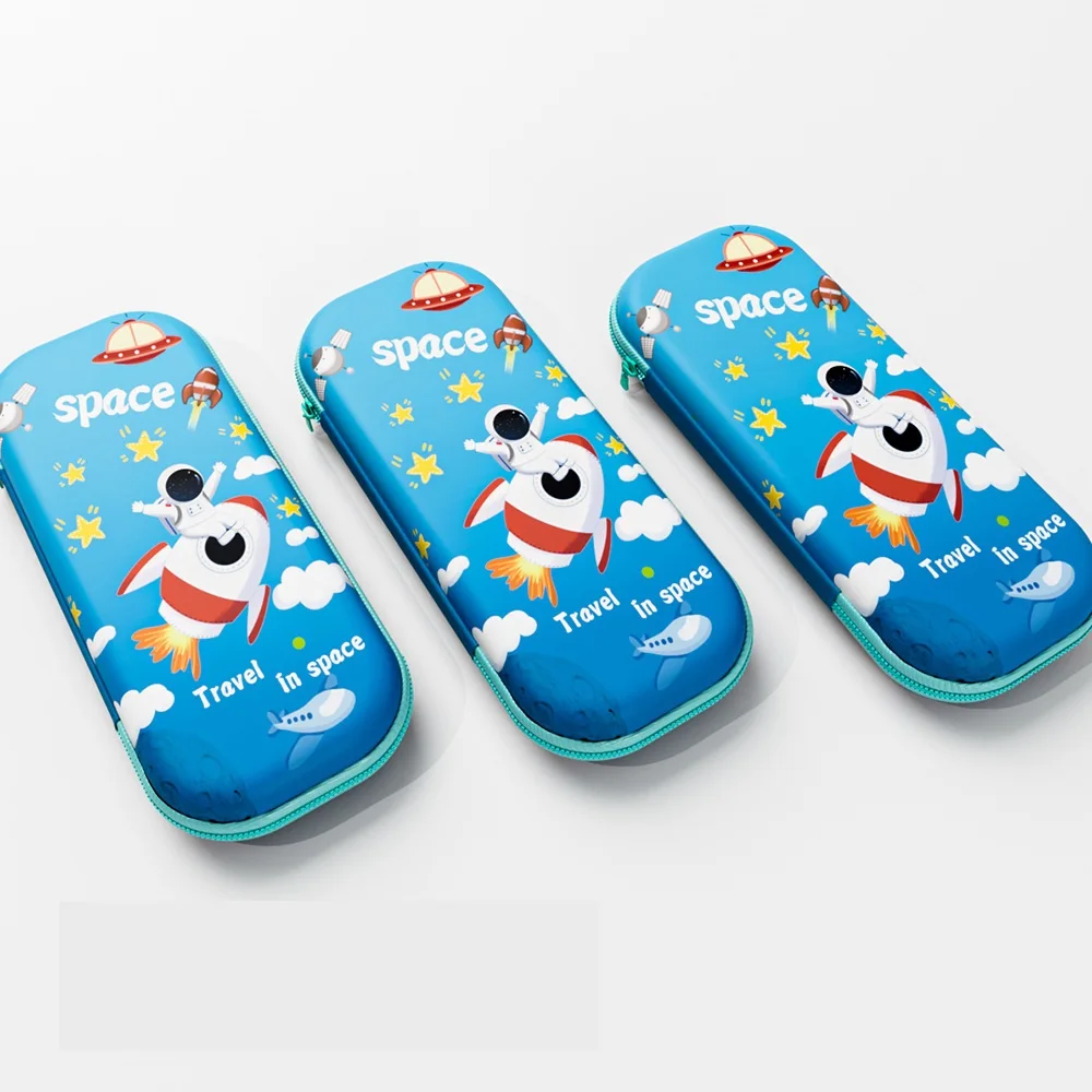 Factory offered cartoon eva 3d pencil case printed logo pen box for child