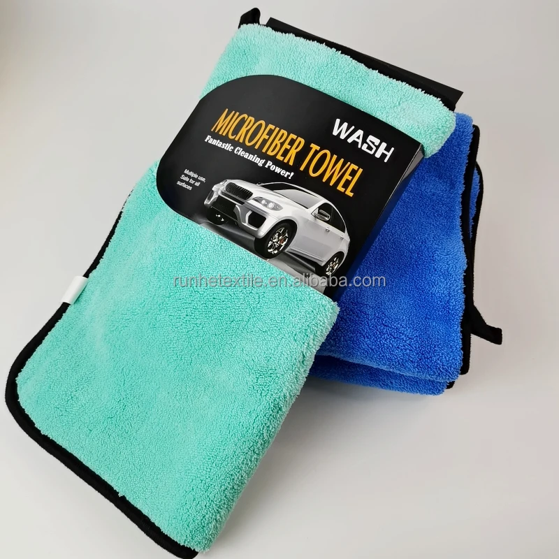 Polishing and Waxing Car Towel Thicker Coral Fleece Car Wash Towel Custom Logo Car Cleaning Cloth Microfiber Towel