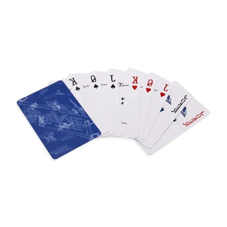 WJPC-Пользовательские покерные карты черные и красные бумажные игральные оптом