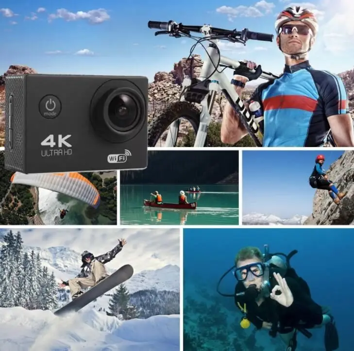2 inch Wifi 4K 1080P HD Sport Action Camera DVR DV Camcorder 30M Outdoor Waterproof Camera