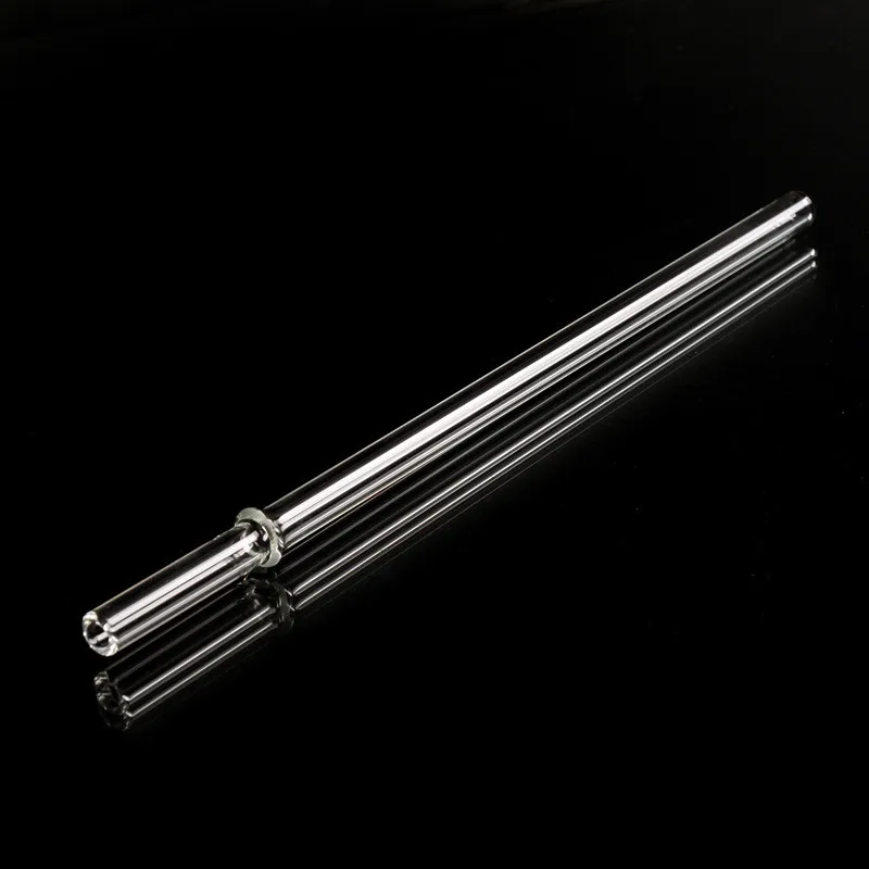Best Selling 23 cm Long 8mm Diameter Non-Slip Card Buckle Glass Straw High Temperature Resistance Drinking Straws