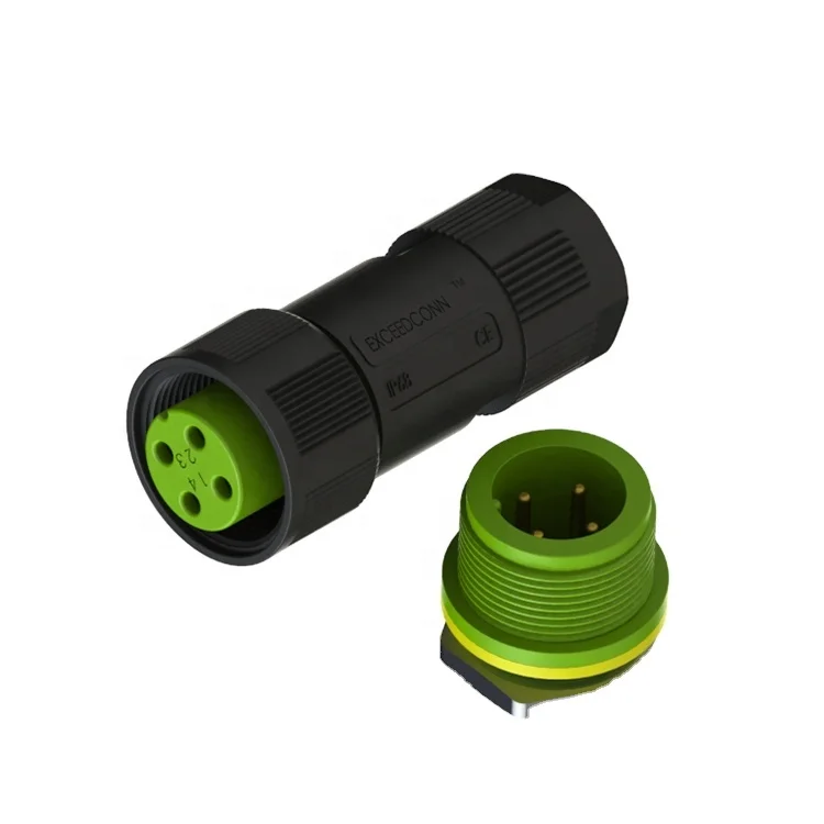 4 Pin 250V 10A soldering terminals waterproof cable connector for inverter industry