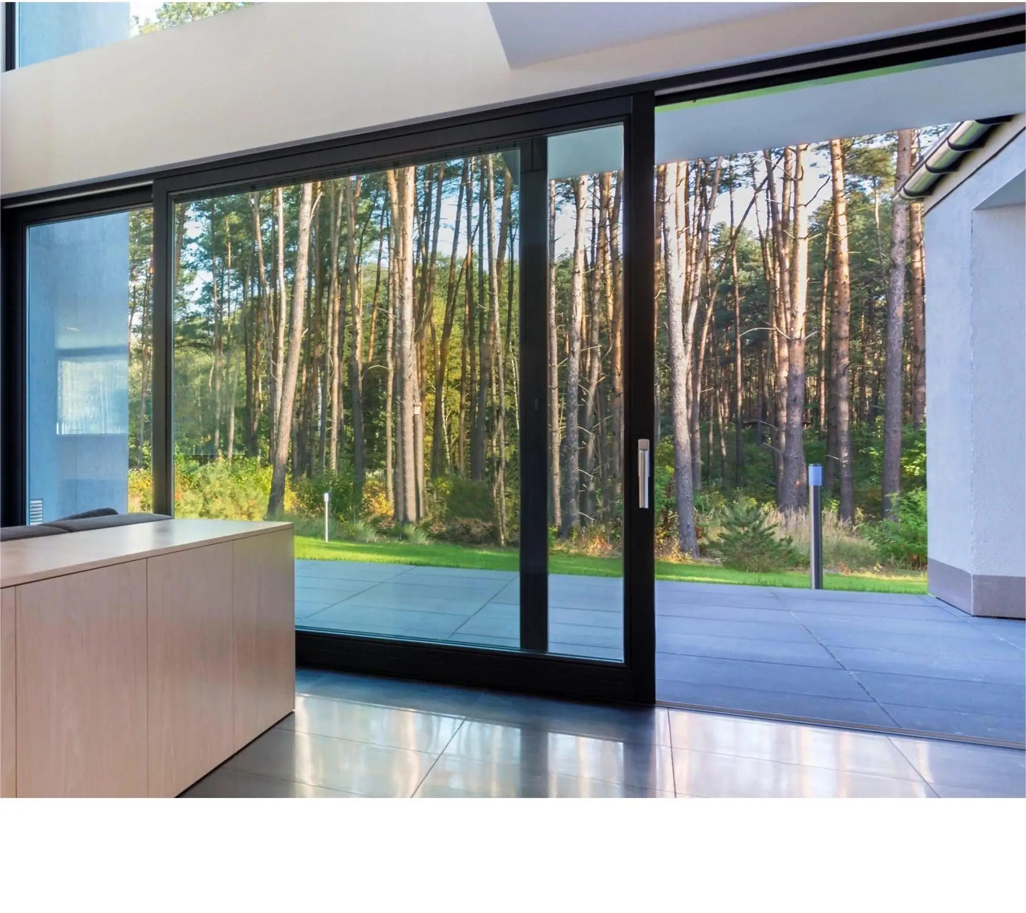 LongTai hot sell Aluminium four double open swing casement sliding doors glass aluminum Pt Pd door