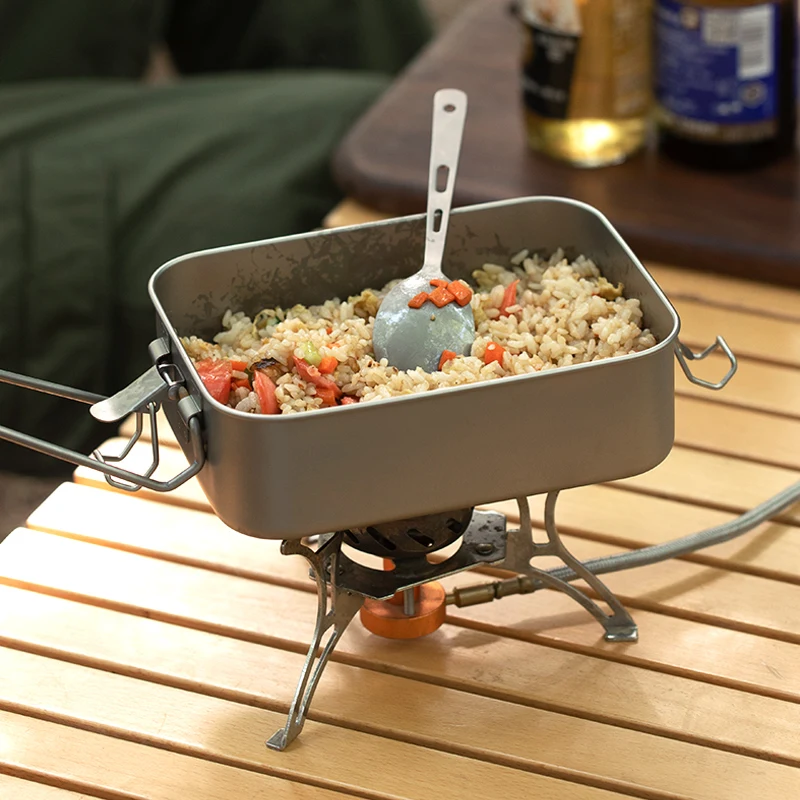 Customized Titanium Lunch Box with Clip Leak-Proof Bento Food Container for Adults and Teenagers Preserves Freshness