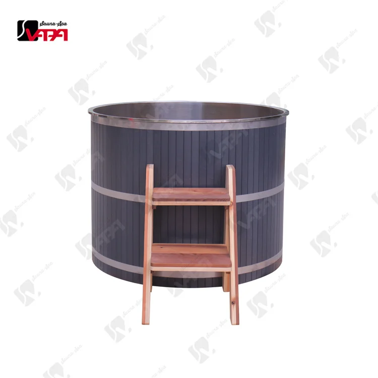Vapasauna Direct Manufacturer Stainless steel barrel hot tub customizable hot sales outdoor sauna external stove