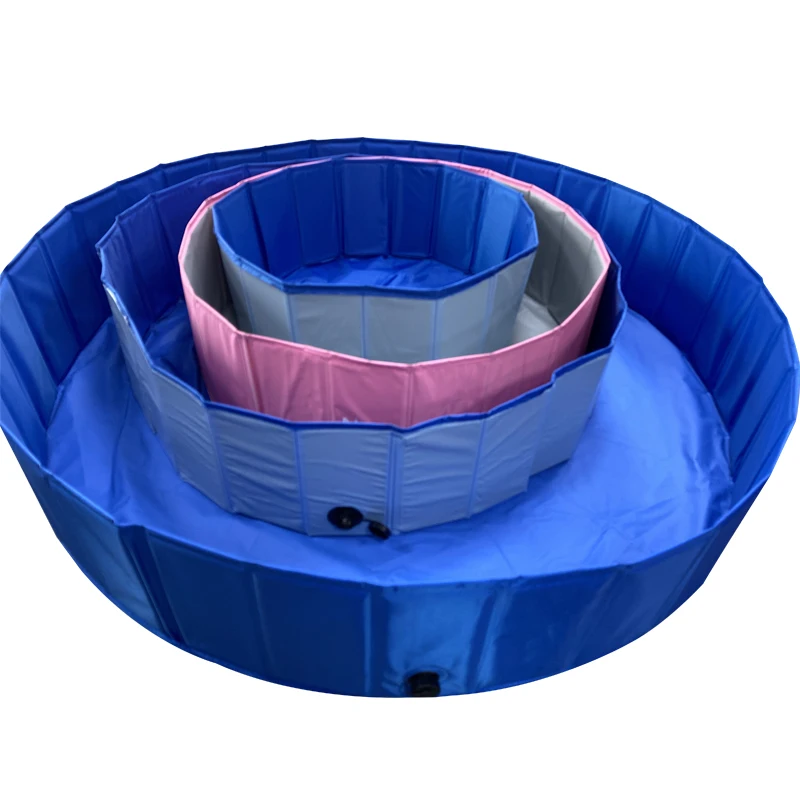 
120cm Foldable Dog Pool Portable Pet Bath Tub Large Indoor & Outdoor Collapsible Bathing Tub for Dogs and Cats 