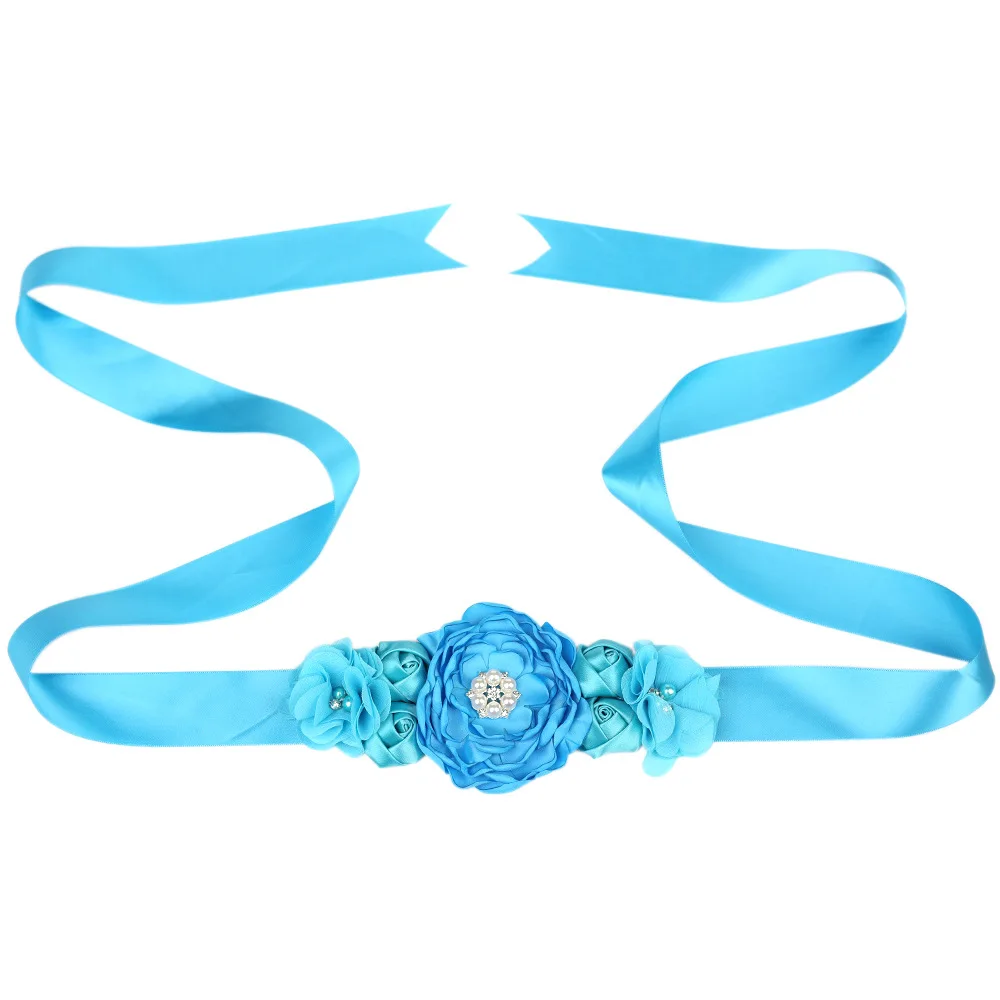 Maternity Photography Props Flower Belt Baby Shower Lace Dress Pregnant Photography Waist Decoration Pregnancy Photo Shoot