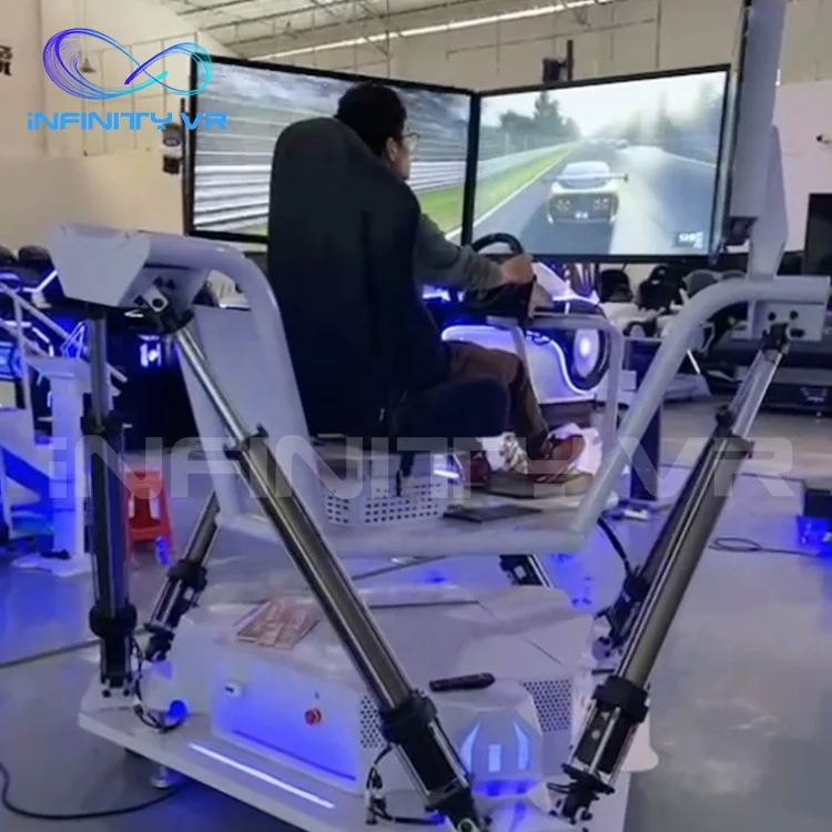 Popular 1 Player Driving Simulator Car 6 Dof 3 Screen Racing Game Dynamic Motion Platform Gaming Machine Racing Car