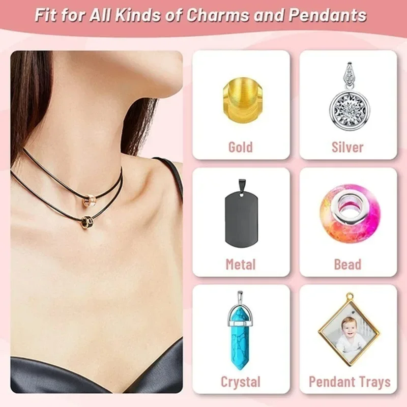 Factory Supply 1.5mm 2mm Handmade Leather Adjustable Braided Rope Necklaces & Pendant Charms Findings Lobster Clasp String Cord