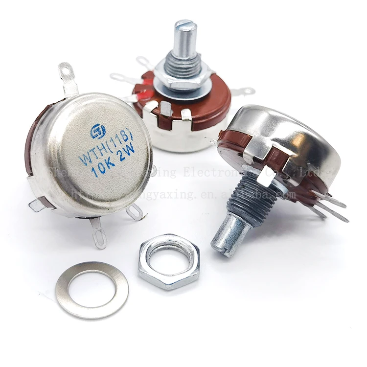 WTH118-10K single turn bromine wire wound 2W carbon film resistance adjustable Potentiometer 10K Slide Potentiometer Knob scale