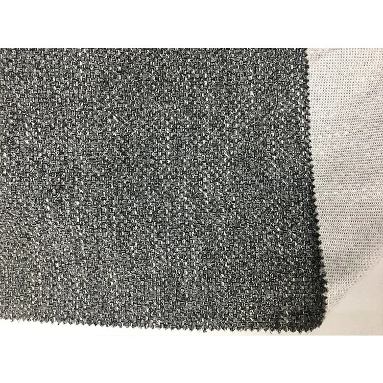 Customized Linen Style Black And White  Lace Fabrics Polyester