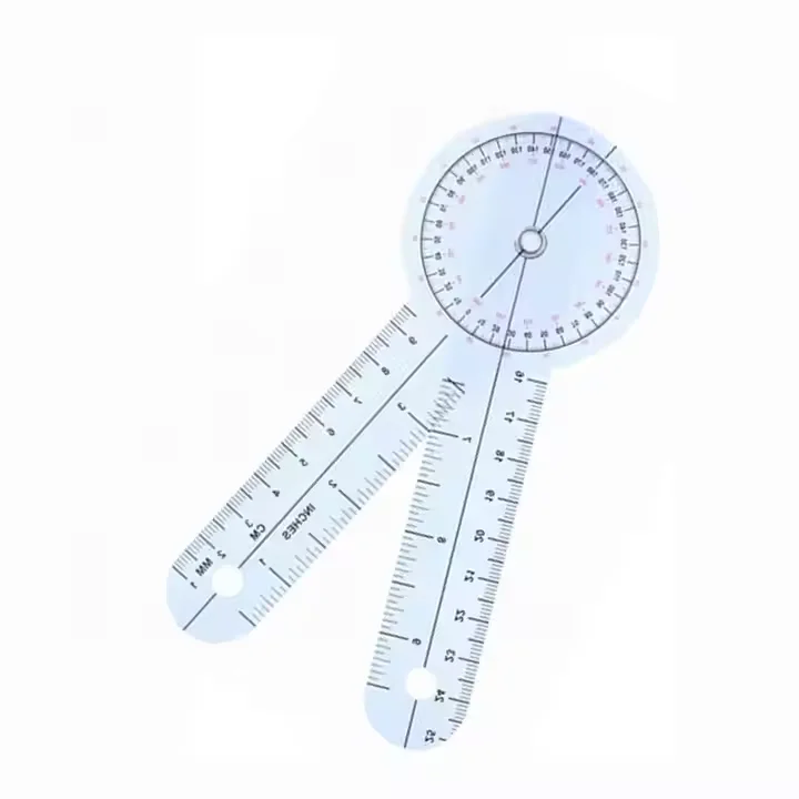 First aid Multi-Ruler 12 inch 6 inch 360 degree 180 degree Plastic PVC medical Precision ruler 6pcs/set Spinals Goniometer