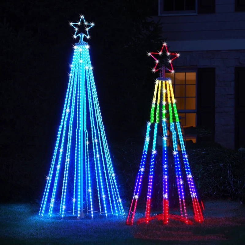 2022 New Arrival Popular RGB Color APP Control Led Christmas Tree DIY Holiday Decoration Led Light Christmas Tree