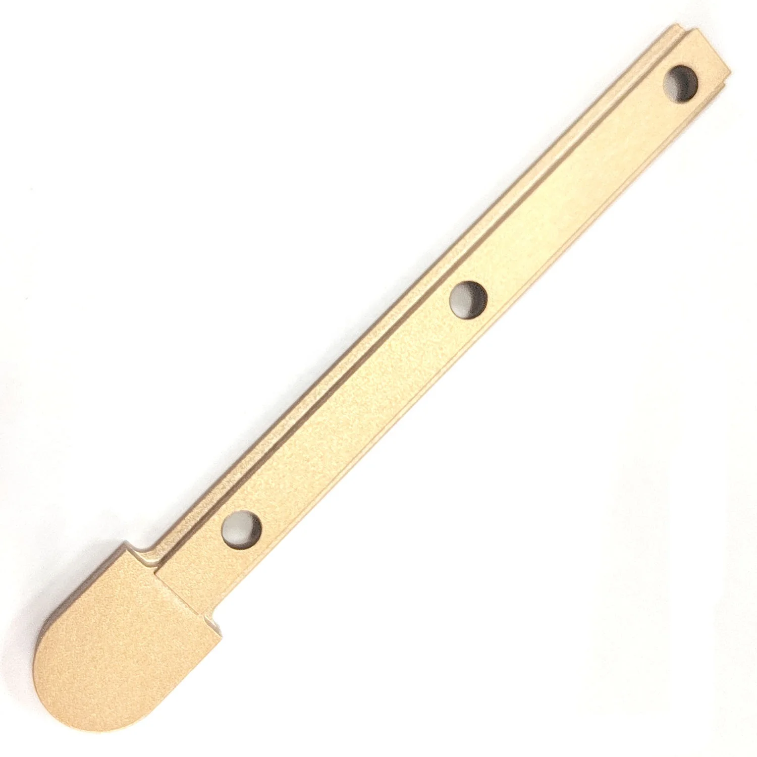 Precision Five-Axis CNC Machined Aluminum 3D Model Golden Anodized Latch Bolt Plug Hinge with Latch Holes Drilling Metal Parts