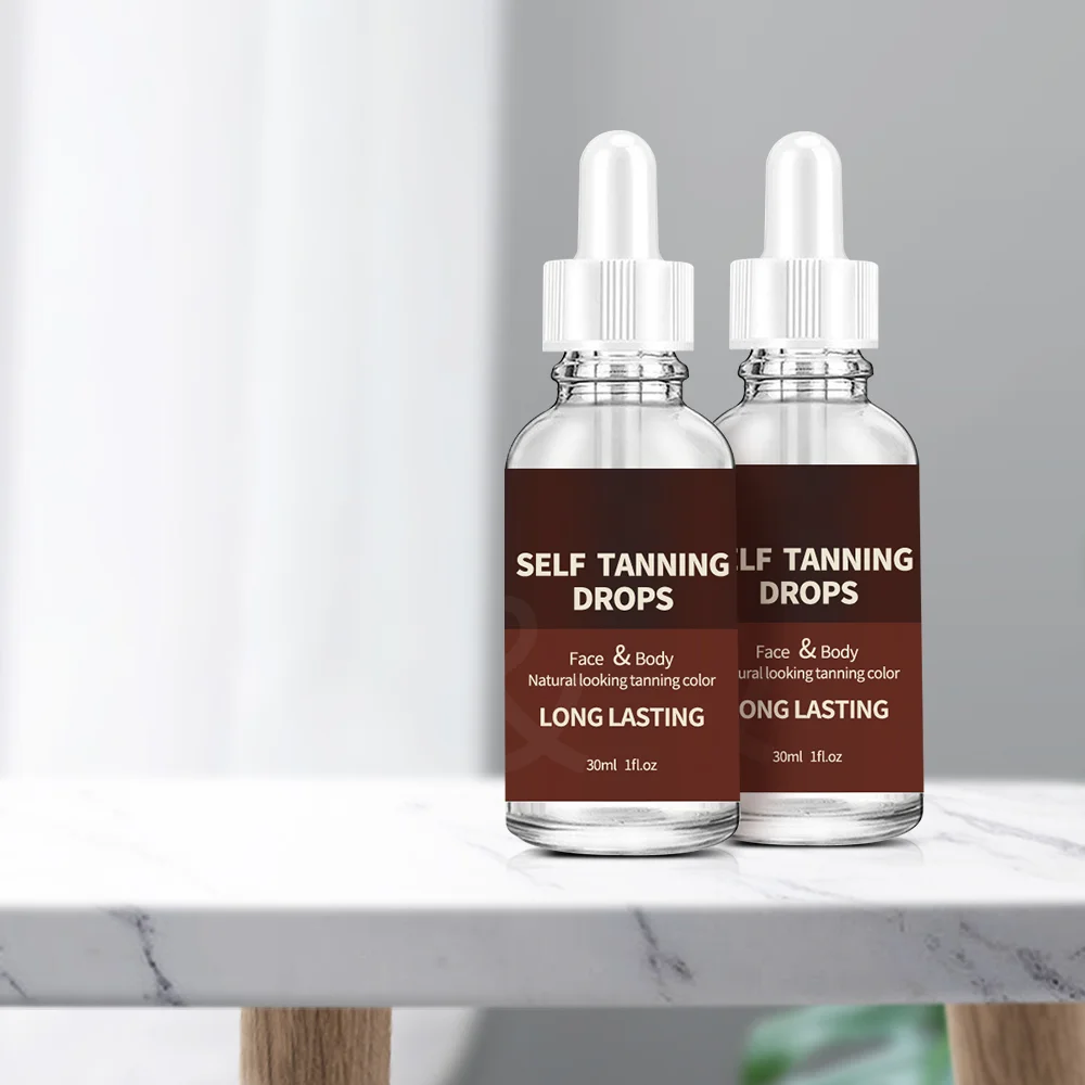 Bronze Tan Ultra Dark Self Tanner Face Body Natural Self Tan Drops Tanning Serum Oil