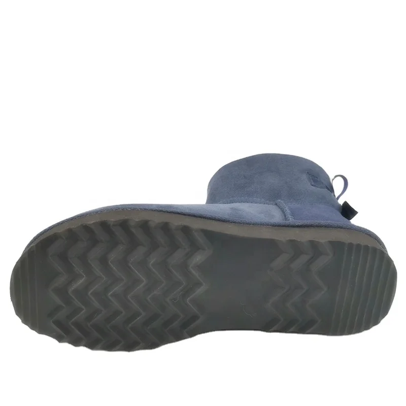 HQB-WS019 New design custom winter boots thermal fashion snow boots genuine double face sheepskin boots for woman