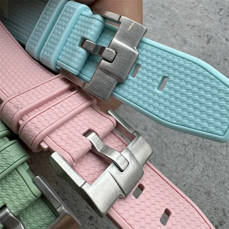 PEITONG Hot Sale Rubber Watch Band Belt Fashion Sport Pink 20mm Silicon Watch Strap for Swatch X Omega Moon