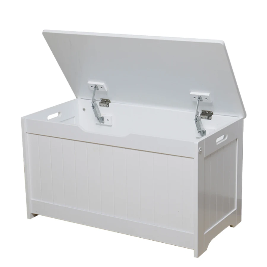 Пользовательская детская комната популярная MDF белая окрашенная Большая большая Деревянная Детская скамейка для хранения игрушечная нагрудная коробка