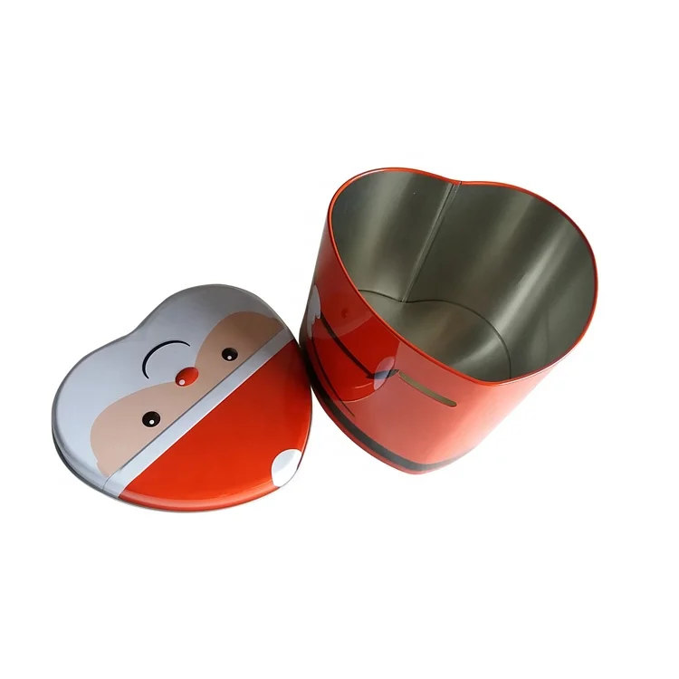 Food Grade Heart Shape Chocolate Tin Box, Chocolate Tin Can