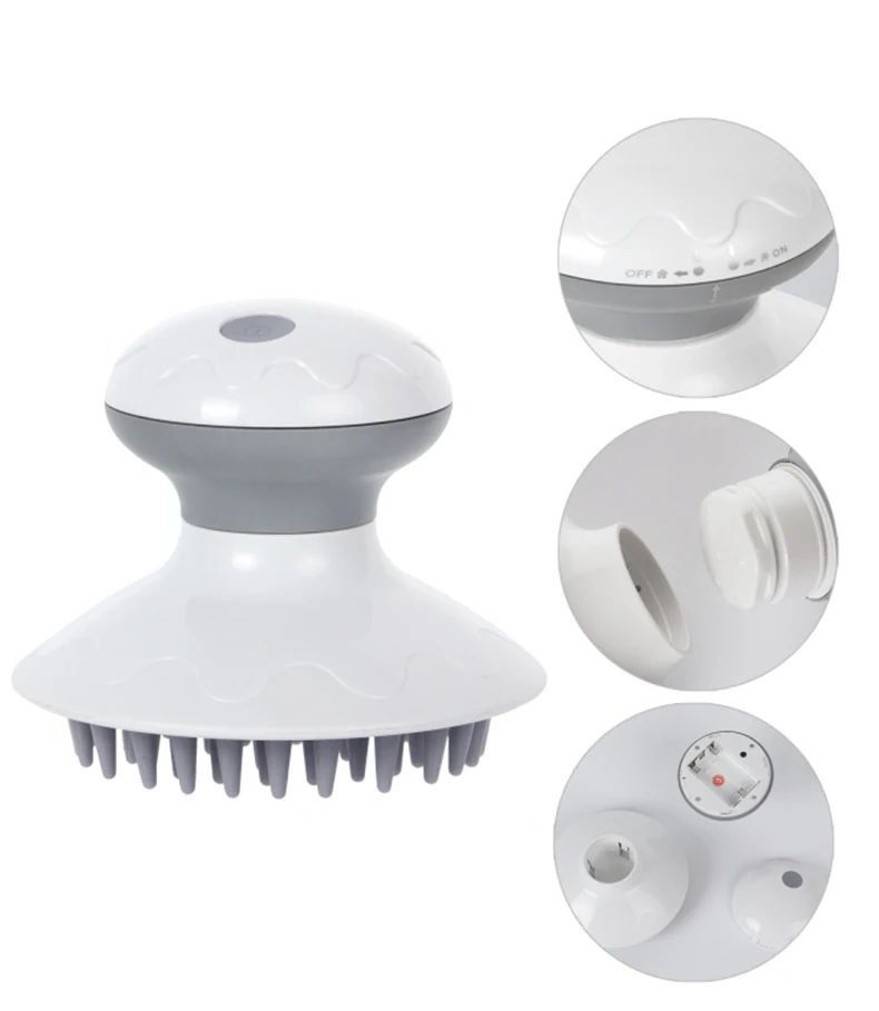 2-1 Waterproof Vibration Portable Kneading Scalp Head Neck Relief Anti-Stress Electric Head Washing & Massager