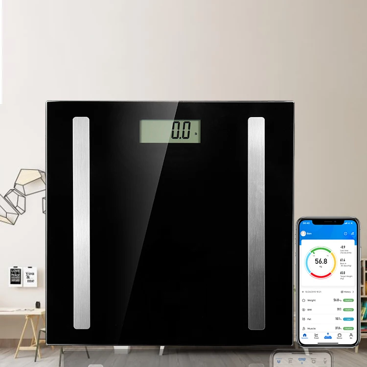 Пользовательский цифровой умный беспроводной персональный фитнес-индикатор BMI, калькулятор взвешивания с весами анализа жира в организме, 180 кг