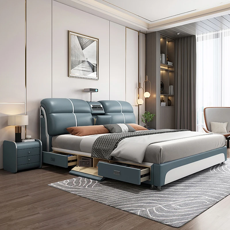 Can design new modern smart beds, storage beds leather beds, modern luxury double beds, massage bedroom beds